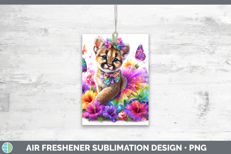 Wild Cats Rainbow Summer Puma Concolor Air Freshener Sublima