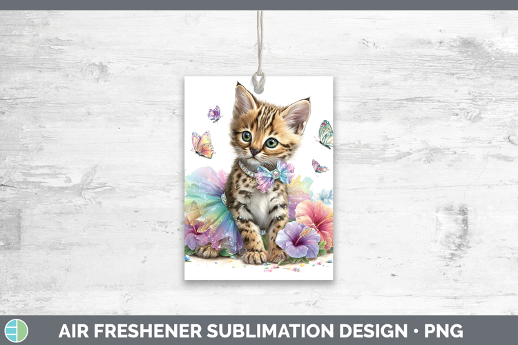 Wild Cats Rainbow Summer Serval Air Freshener Sublimation Ca