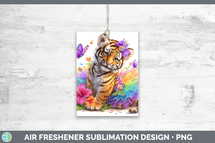 Wild Cats Rainbow Summer Tiger Air Freshener Sublimation Car