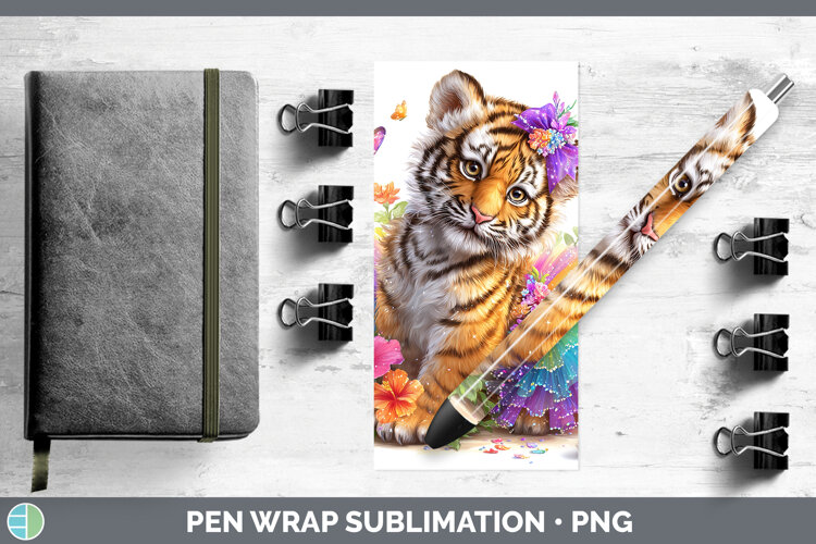 GorgeousWild Cats Rainbow Summer Pen Wrap design.