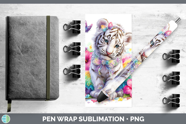 GorgeousWild Cats Rainbow Summer Pen Wrap design.