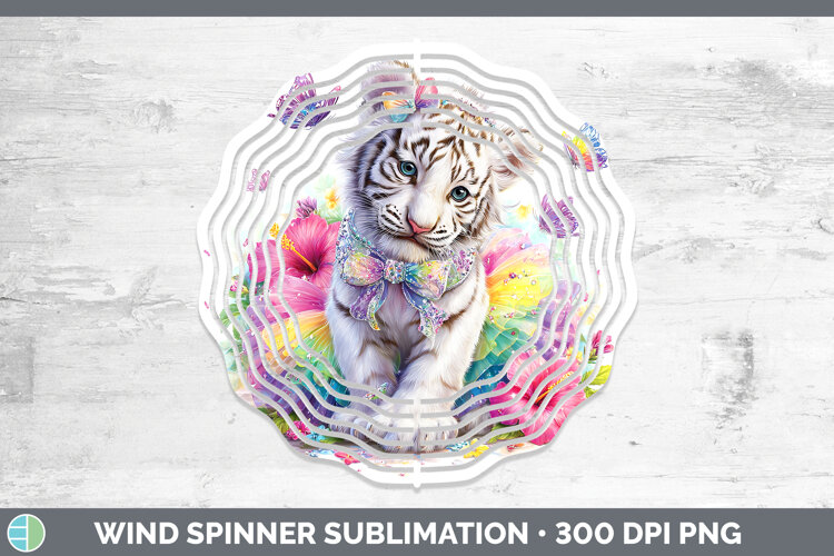 GorgeousWild Cats Rainbow Summer Wind Spinner design.