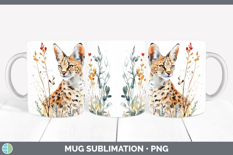 GorgeousWild Cats Mug Wrap design.