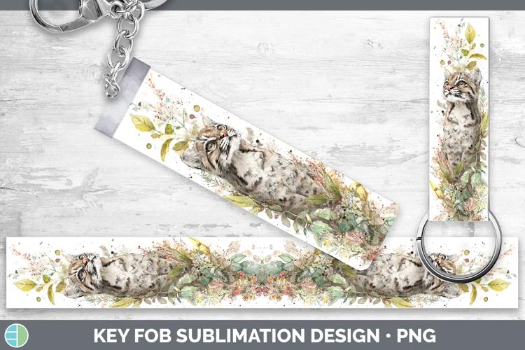 Andean Mountain Cat Wild Cats Sketch Key Fob Sublimation Des