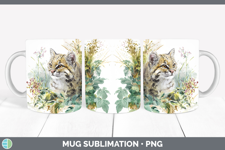 Andean Mountain Cat Wild Cats Sketch Mug Wrap Sublimation De