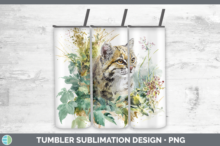 Andean Mountain Cat Wild Cats Sketch Tumbler Sublimation Des