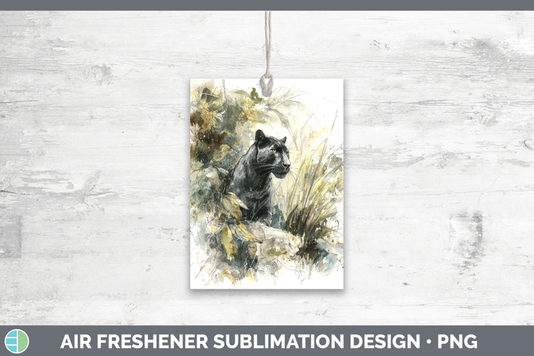 Black Panther Wild Cats Sketch Air Freshener Sublimation Des