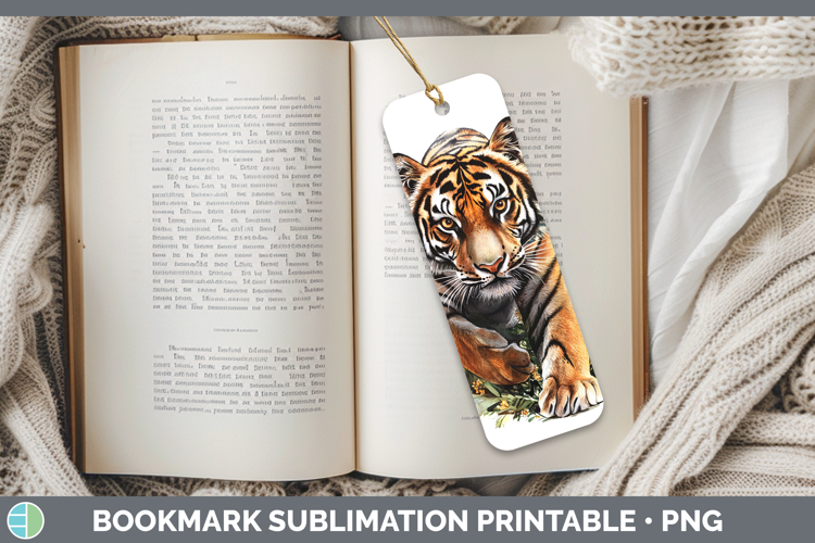 Wild Cats Tiger Bookmark Sublimation Printable Designs