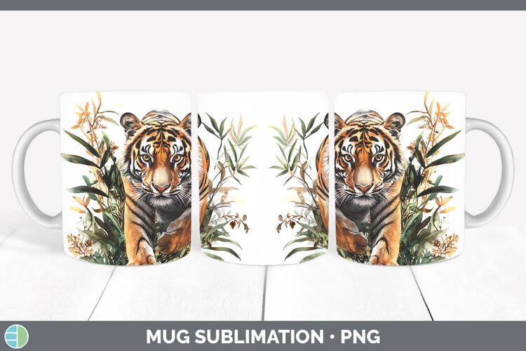 GorgeousWild Cats Mug Wrap design.