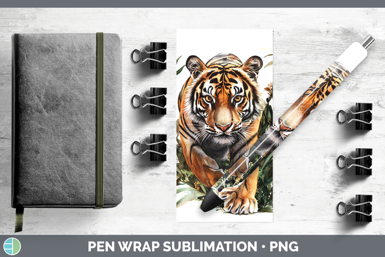 Wild Cats Tiger Pen Wrap Sublimation Pen Designs