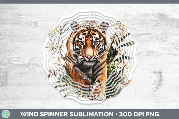 Wild Cats Tiger Wind Spinner Sublimation Spinner Designs