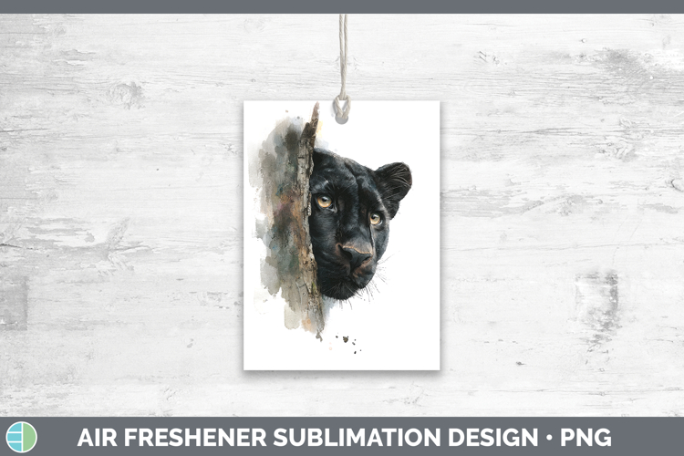 Black Panther Wild Cats Tree Peek Air Freshener Sublimation