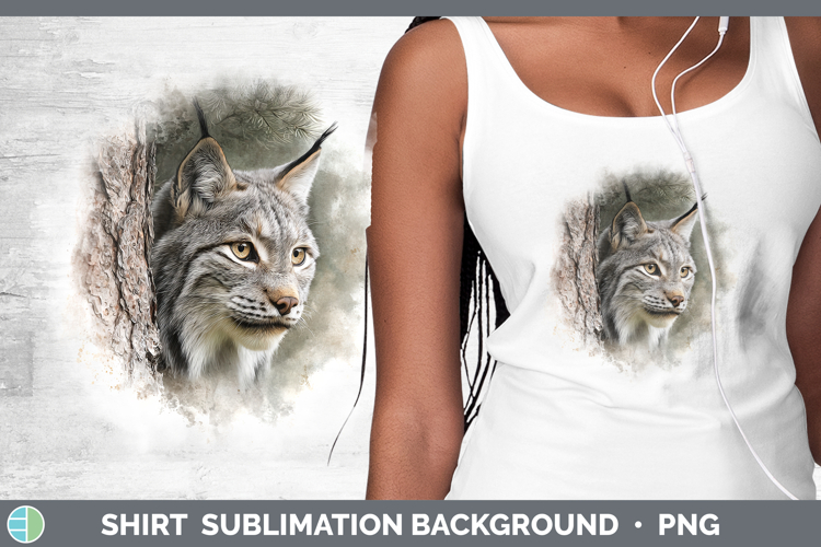 Canada Lynx Wild Cats Tree Peek Shirt Sublimation Design
