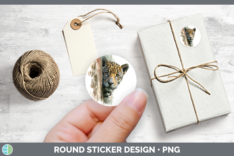 Jaguar Wild Cats Tree Peek Stickers Design