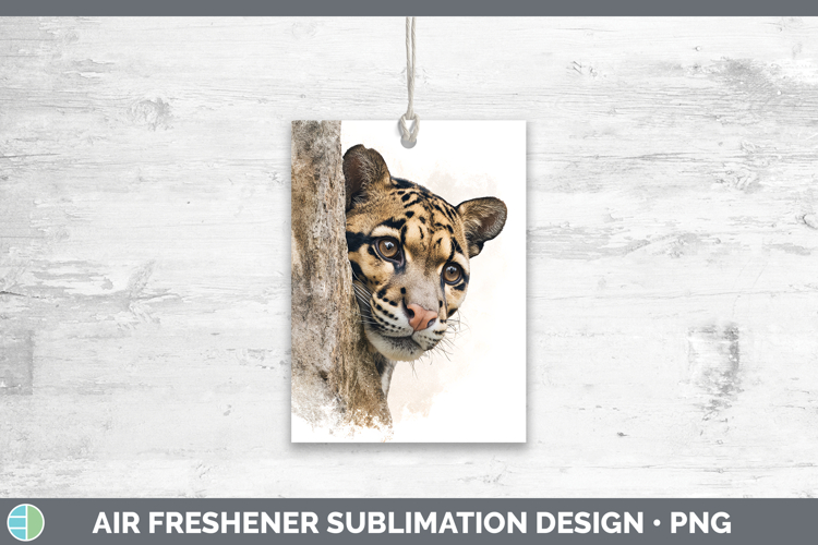 Leopard Clouded Wild Cats Tree Peek Air Freshener Sublimatio
