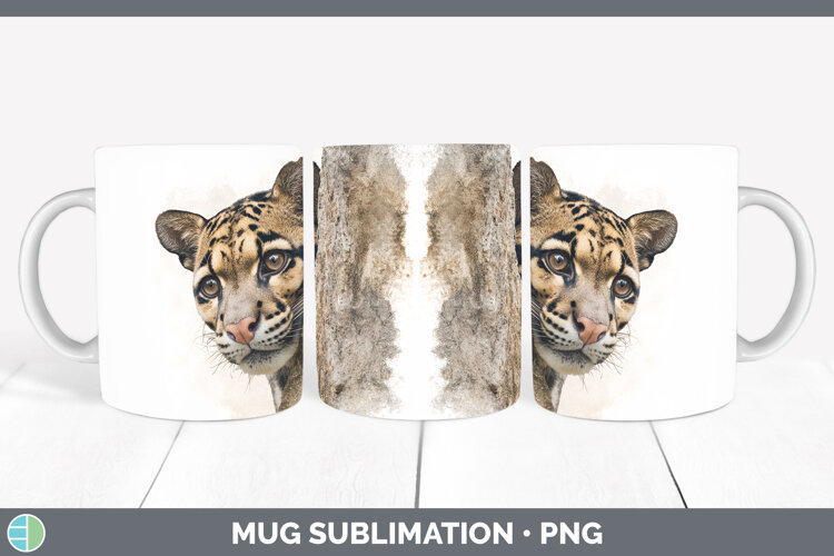 GorgeousWild Cats Tree Peek Mug Wrap design.