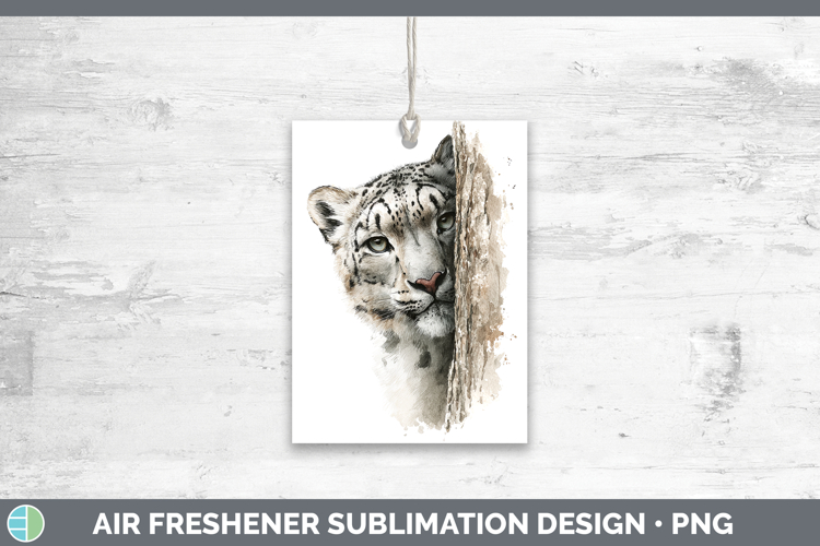 Leopard Snow Wild Cats Tree Peek Air Freshener Sublimation D