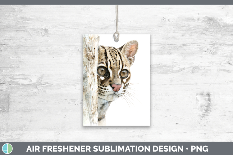 Margay Cat Wild Cats Tree Peek Air Freshener Sublimation Des