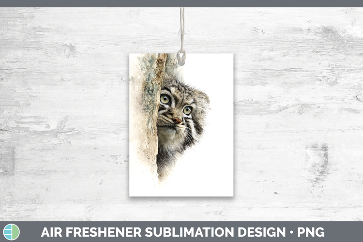 Pallas Cat Wild Cats Tree Peek Air Freshener Sublimation Des