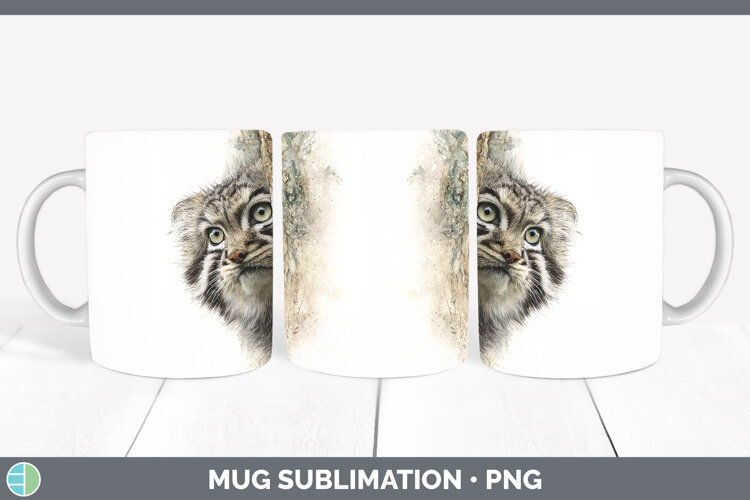 GorgeousWild Cats Tree Peek Mug Wrap design.