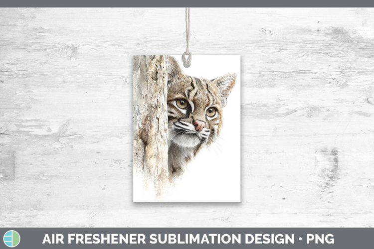 Pampas Cat Wild Cats Tree Peek Air Freshener Sublimation Des