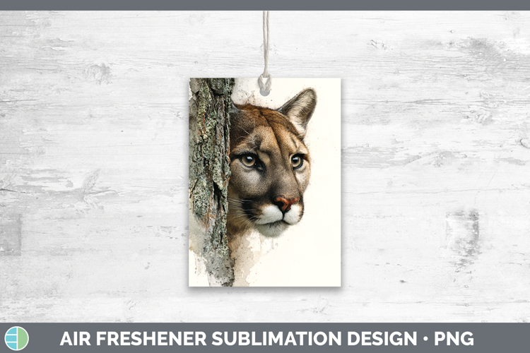 Puma Concolor Wild Cats Tree Peek Air Freshener Sublimation