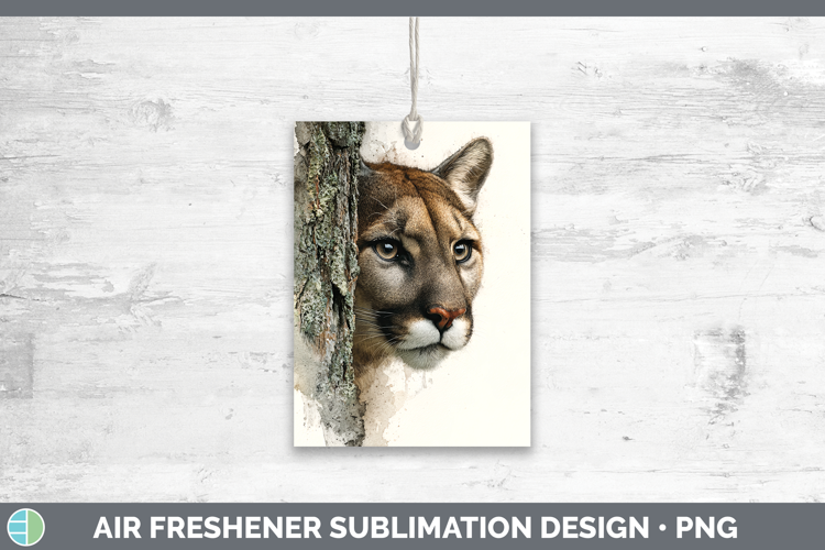 Puma Concolor Wild Cats Tree Peek Air Freshener Sublimation