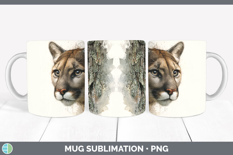 GorgeousWild Cats Tree Peek Mug Wrap design.