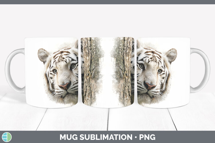 GorgeousWild Cats Tree Peek Mug Wrap design.