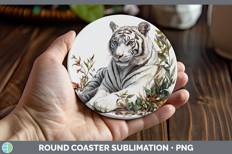 GorgeousWild Cats Round Coaster design.