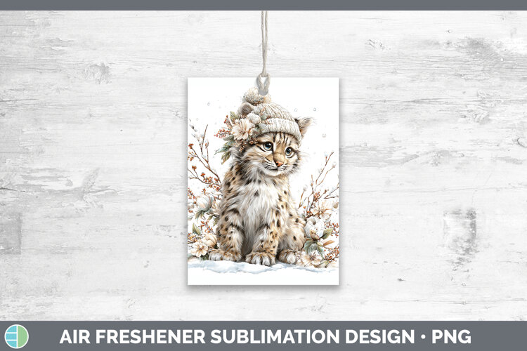 GorgeousWild Cats Winter Knit Hat Air Freshener design.