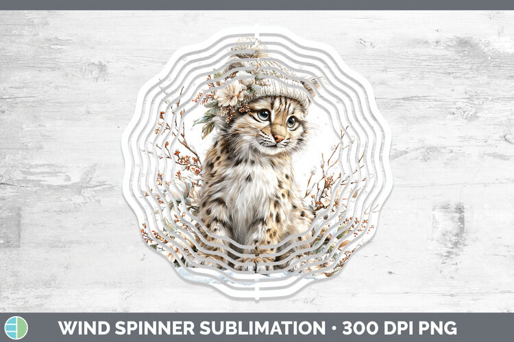 GorgeousWild Cats Winter Knit Hat Wind Spinner design.