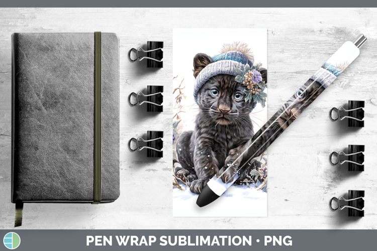 Black Panther Wild Cats Winter Knit Hat Pen Wrap Sublimation