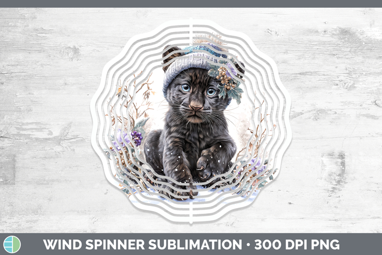 Black Panther Wild Cats Winter Knit Hat Wind Spinner Sublima