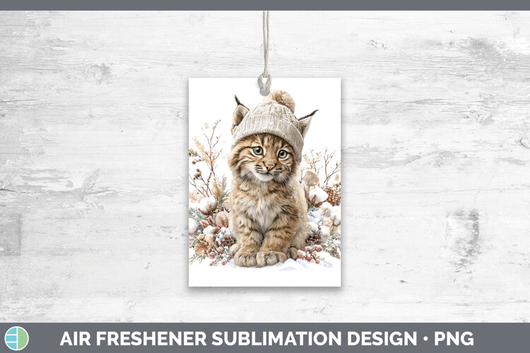 GorgeousWild Cats Winter Knit Hat Air Freshener design.