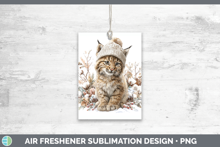 Bobcat Wild Cats Winter Knit Hat Air Freshener Sublimation D