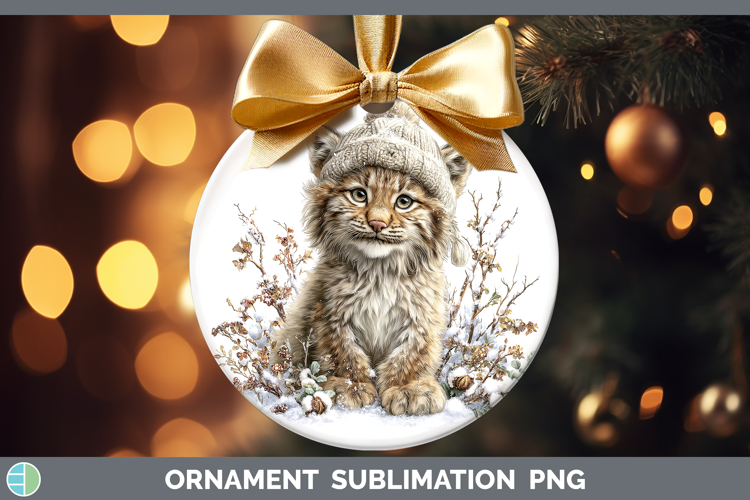 Canada Lynx Wild Cats Winter Knit Hat Ornament Sublimation D