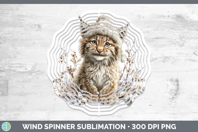 Canada Lynx Wild Cats Winter Knit Hat Wind Spinner Sublimati