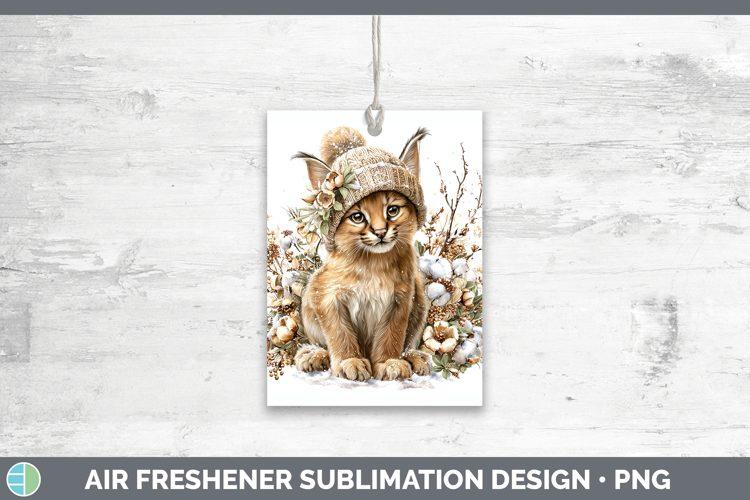 Caracal Wild Cats Winter Knit Hat Air Freshener Sublimation