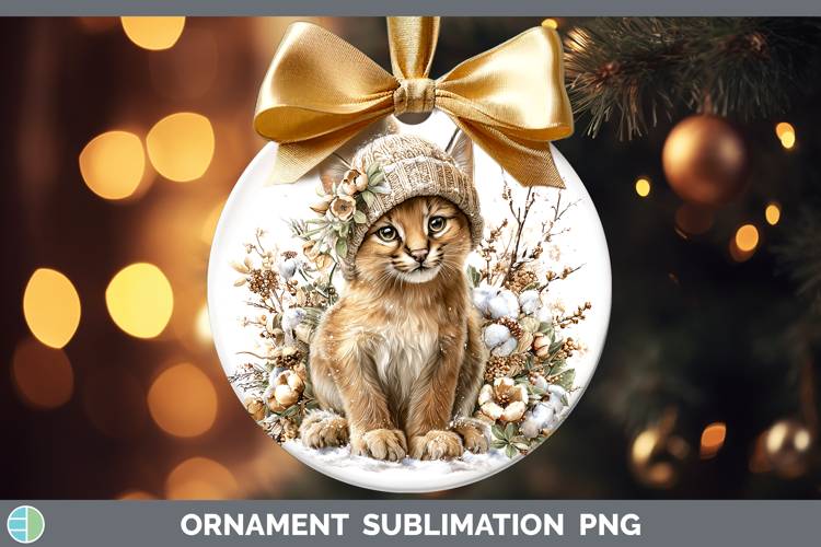 Caracal Wild Cats Winter Knit Hat Ornament Sublimation Desig