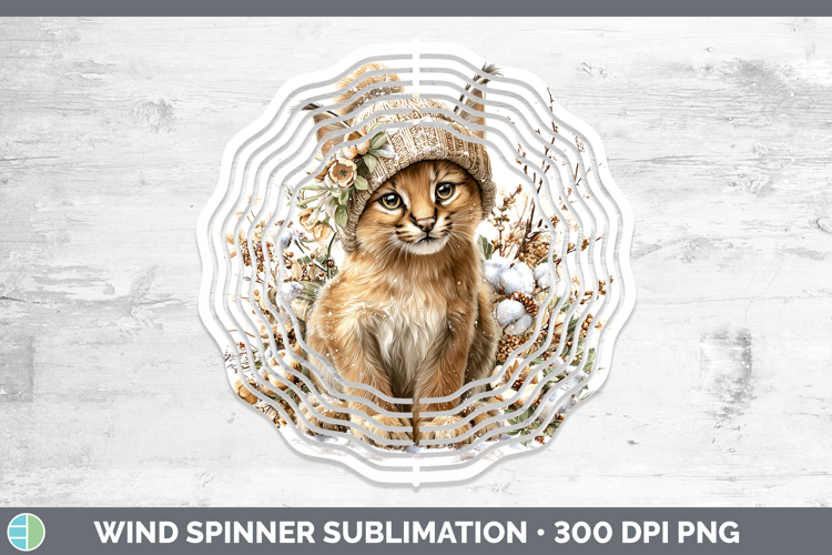 Caracal Wild Cats Winter Knit Hat Wind Spinner Sublimation D