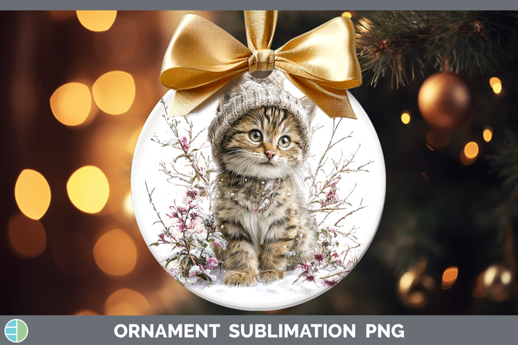 European Wildcat Wild Cats Winter Knit Hat Ornament Sublimat