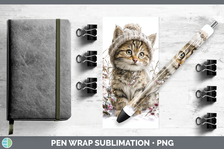 European Wildcat Wild Cats Winter Knit Hat Pen Wrap Sublimat