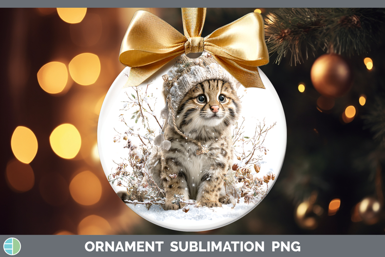 Fishing Cat Wild Cats Winter Knit Hat Ornament Sublimation D