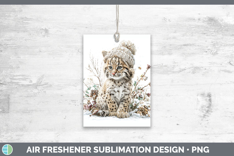 GorgeousWild Cats Winter Knit Hat Air Freshener design.