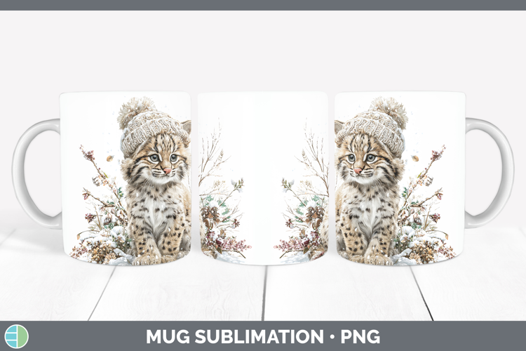 Geoffroys Cat Wild Cats Winter Knit Hat Mug Wrap Sublimation