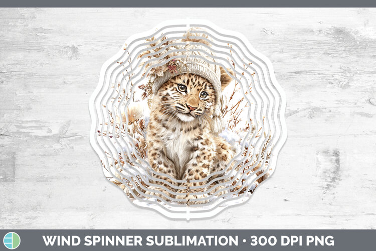 GorgeousWild Cats Winter Knit Hat Wind Spinner design.