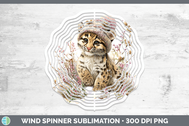 Leopard Clouded Wild Cats Winter Knit Hat Wind Spinner Subli