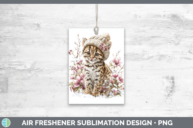 GorgeousWild Cats Winter Knit Hat Air Freshener design.