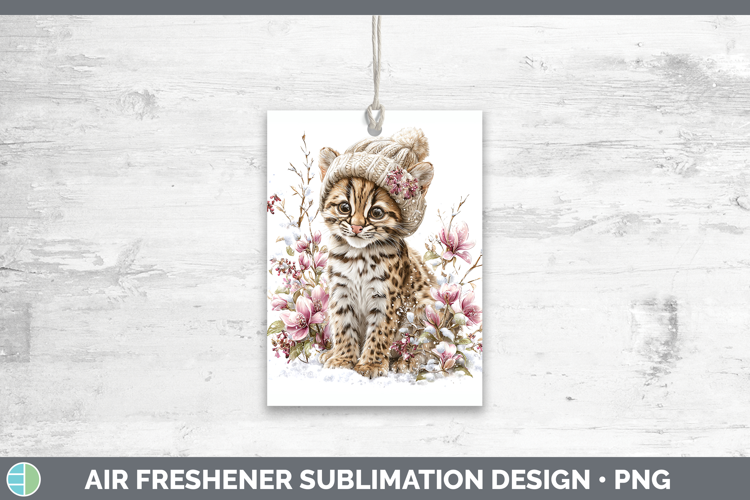 Margay Cat Wild Cats Winter Knit Hat Air Freshener Sublimati